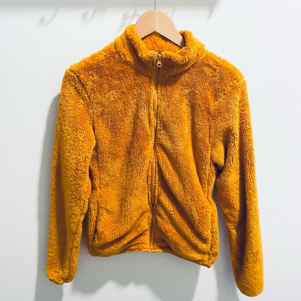 Urban Basics Super Soft Faux Fur Turtle Neck Zip-up Teddy Jacket